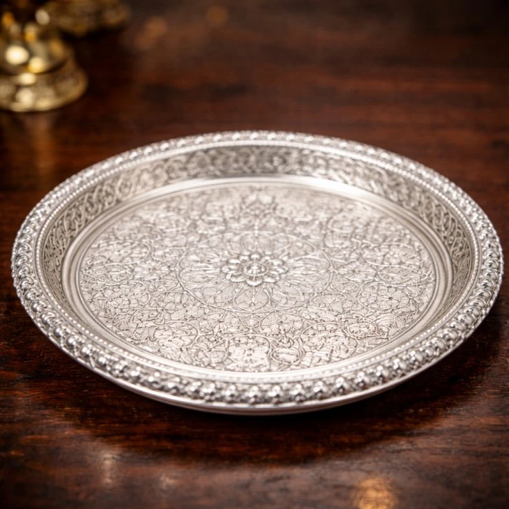 Silver Pooja Plate