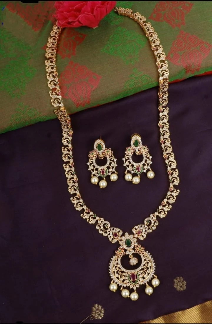 Antique Floral Drop Necklace Set