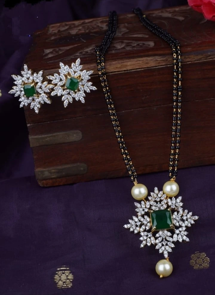 Elegant Mangalsutra Style Pendant Set