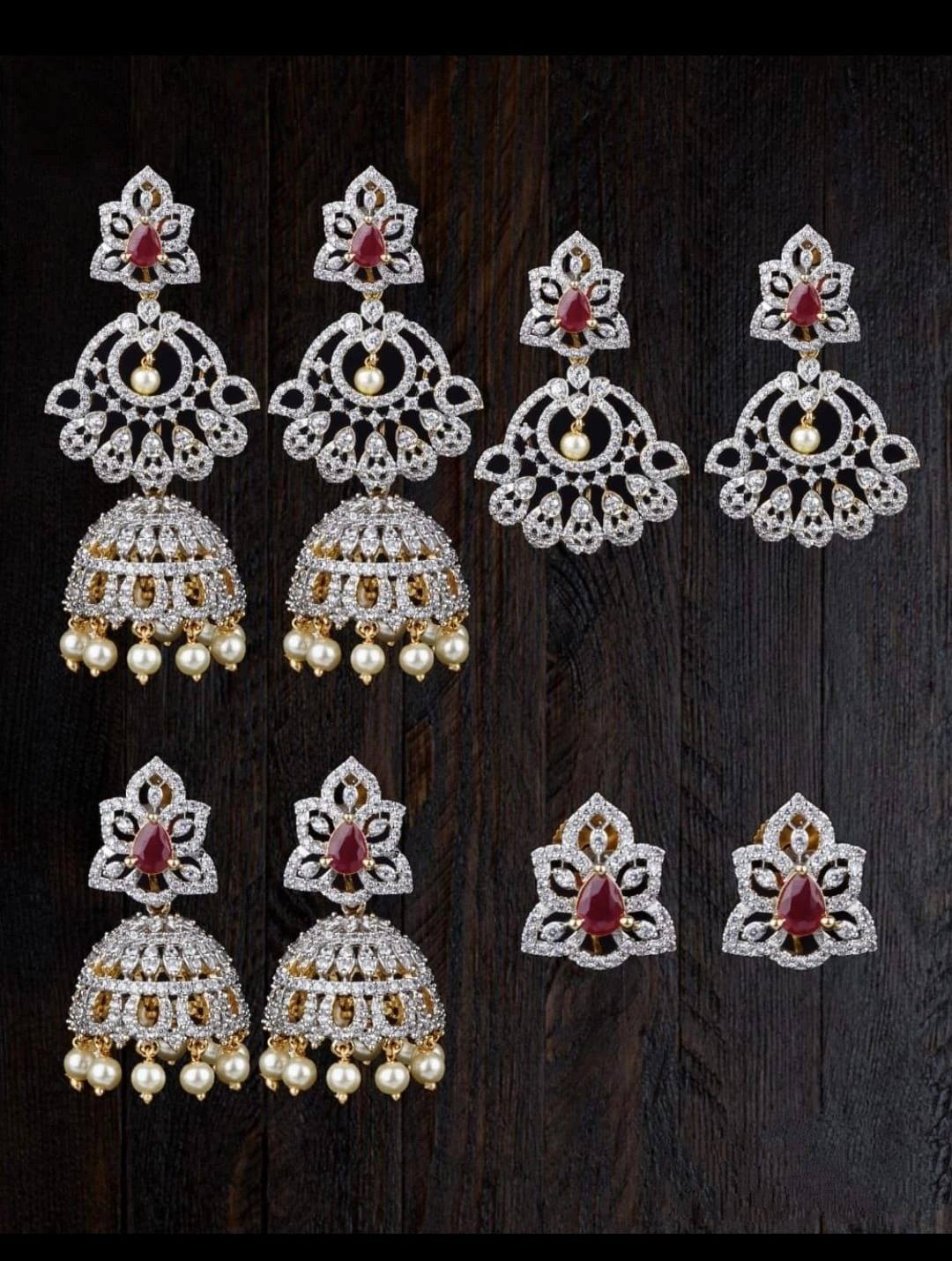 Four style changeable earrings